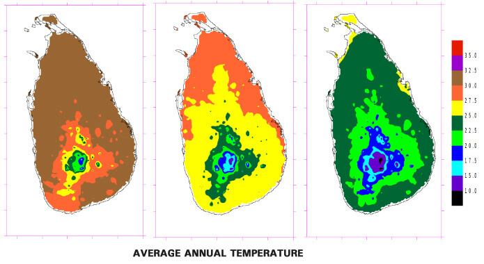 Sri Lanka Diving seasons average annual temperature in Sri Lanka